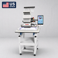Machine à broder informatisée à tête unique 15 aiguilles, en stock entrepôt US, prête à être expédiée pour la broderie commerciale