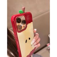 Coque de téléphone portable 3D amusante en forme de pomme rouge pour Apple 17 Air, compatible avec les modèles Apple 16, 15, 14, 13 Pro Max, 12 Plus – Nouvelle collection mignonne