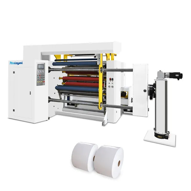 Tốc độ cao tự động cuộn SLITTER Rewinder máy cho dính nhãn giấy