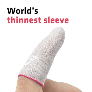 Fundas para Dedos Anti-Sudor para Juegos, Funda Protectora para Pulgar de Fibra Plateada, Protectores de Dedos Móviles Delgados, Sensación Suave, <span class=keywords><strong>Accesorios</strong></span> para Guantes de Jugador - Product Image 3