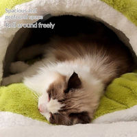 Tunnel pour chat en forme de chenille, lavable, type grotte, pour chats d'intérieur de petite, moyenne et grande taille, vente en gros, couleur personnalisable