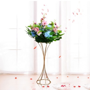 Ourwarm Bảng Trang Trí Bình Bạc Vàng Hình Học Trumpet Hoa Cưới Centerpieces Đứng - Product Image 4