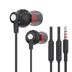 Hot Sale Heavy Bass Earphones Wired 3.5mm Stereo Plug Gaming Headset & Headphone With Mic for iphone
