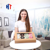 Boîte d'emballage alimentaire de haute qualité personnalisée pour desserts, brownies, beignets, pâtisseries, gâteaux, pain