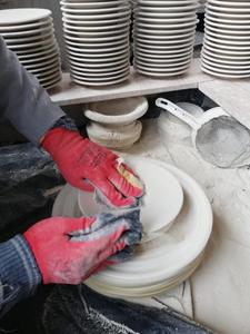 Cuenco plano de cerámica clásico antiguo turco hecho a mano de 10 CM V - Product Image 4