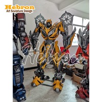 Sculpture métallique grandeur nature de personnage de film Transformers, robot soudeur 3D, pour décoration extérieure de jardin et de maison