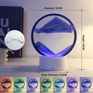 Newest 3d Hourglass Led Night <b>Lamp</b> <b>Table</b> Ornament Flowing Quicksand Touch <b>Lamp</b> Sand Moving Home Decor Desk Lights - Product Image 2
