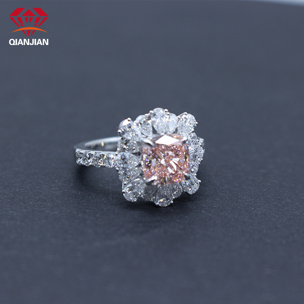 2 carat lab grown diamond ring