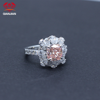 Bague de mariage solitaire vintage en or 18 carats plaqué platine avec diamant de laboratoire D VVS haut de gamme, 1ct 2ct 3ct, certifiée IGI