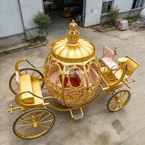 Carruaje Eléctrico de Calabaza de Cenicienta para Bodas Románticas Reales Europeas Clásicas - Product Image 5