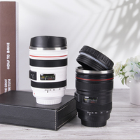 Petit couvercle thermos en acier inoxydable chaud froid personnalisable impression Camping fête-objectif d'appareil photo reflex tasse à café
