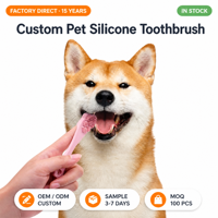 Cepillo de Dientes de Silicona Suave para Mascotas, Cepillo de Dientes de Dedo para Perros y Gatos, Cepillo de Limpieza Dental Portátil para Mascotas, Herramienta de Cuidado Bucal