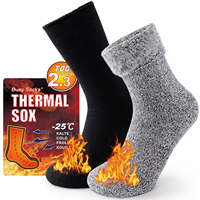 Chaussettes de sport unisexes chaudes pour l'hiver, hauteur genou, pour la randonnée et le ski en extérieur par temps froid, épaisseur standard, coton de bambou