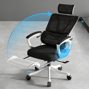 Silla ergonómica de oficina de malla, sillón de juego con espalda móvil ajustable, color negro personalizado - Product Image 3