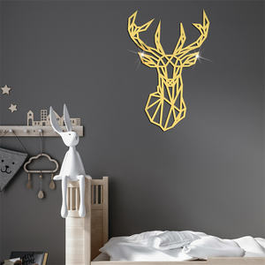 Decorazione per Camera dei Bambini in Acrilico 3D, Adesivi Murali a Specchio con <span class=keywords><strong>Elefante</strong></span>, Leone, Cavallo, <span class=keywords><strong>Farfalla</strong></span>, Immagini Geometriche <span class=keywords><strong>e</strong></span> Arte Lineare - Product Image 6