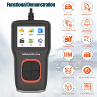 Lecteur de codes OBD2, outil de diagnostic, testeur de batterie, lecteur de codes de panne moteur, données en temps réel, recherche DTC, capture d'écran, 1 an, écran couleur 2,8 pouces