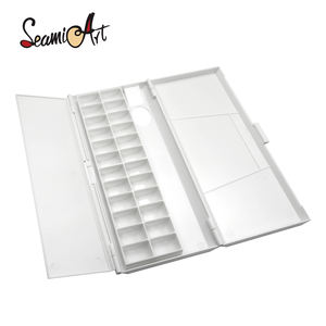 <span class=keywords><strong>Palette</strong></span> de peinture vide en plastique multi-usage, 12-<span class=keywords><strong>24</strong></span> grilles, boîte avec couvercle pour l'aquarelle/acrylique/huile - Product Image 1