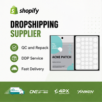 Patchs anti-acné à coins arrondis, imperméables et invisibles, pour le soin des boutons du visage, service de dropshipping disponible pour les vendeurs Shopify