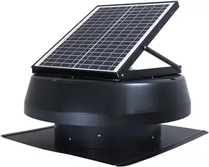 Ventilador solar de exaustão para telhado, sistema de energia solar, extrator de calor, exaustor doméstico, ventilador solar axial de 14 polegadas, ventilador solar de sótão