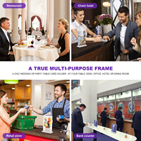 Vente en gros Tente de table en acrylique transparent Support de tente de table double face Tentes de table de restaurant Support de menu