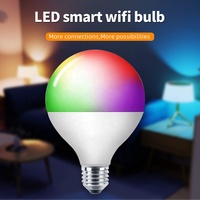 Bombilla Inteligente WiFi de 15W 20W E27 RGB con Cambio de Color, Control por Alexa y Google Home para Dormitorio y Sala de Estar
