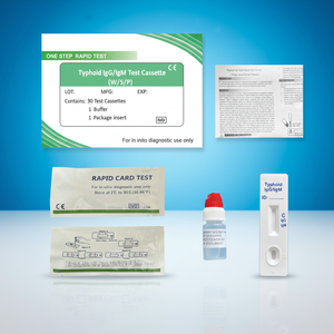 Kit de test manuel DEEPBLUE certifié CE pour la <span class=keywords><strong>typhoïde</strong></span> (IgG/IgM) sur sang total, sérum, plasma – Diagnostic rapide en 15 min – Cassette plastique – Durée de conservation 2 ans - Product Image 5