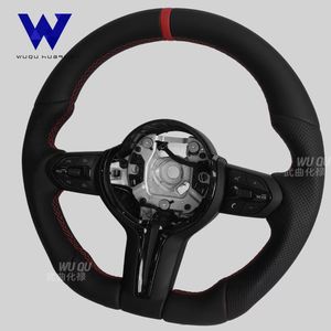 Volante de Cuero Personalizado con Etiqueta Roja y Botón Rojo en Forma de D para <span class=keywords><strong>BMW</strong></span> F30 F10 F11 F20 F21 F22 F45 F31 F35, Listo para Instalar - Product Image 1