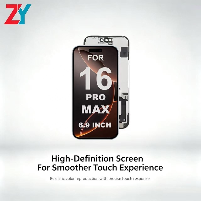 Mobile Phone LCD Replacements for 16 Pro Max High Quality LCD Touch Screen Incell 6.9" 400cd+ Brightness 1 Year Warranty