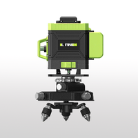 Machine de niveau laser rotative à 360 ° à faisceau vert RC 16 lignes 4D de haute précision avec trépied pour compteur de nivellement à bulle