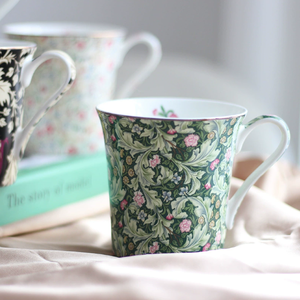 Taza de Café de Cerámica Personalizable de Alta Calidad con Diseño de Flores Púrpuras, Apta para Alimentos, Reutilizable, Apta para Microondas y Lavavajillas - Product Image 2