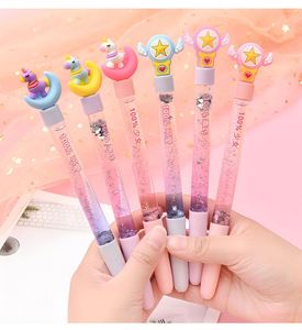 Kawaii Floating Glitter Quicksand Gel <b>Pen</b> With 3D Unicorn <b>Magic</b> Star Topper, Cute Cartoon Retractable Signature <b>Pen</b> - Product Image 5