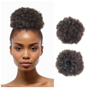 Vente chaude Bouffée <span class=keywords><strong>Chignon</strong></span> Synthétique <span class=keywords><strong>Court</strong></span> <span class=keywords><strong>Cheveux</strong></span> Bouclés <span class=keywords><strong>Chignon</strong></span> Cordon Deux Clip Extensions de <span class=keywords><strong>Cheveux</strong></span> <span class=keywords><strong>pour</strong></span> les Femmes Élastique Attachement - Product Image 4