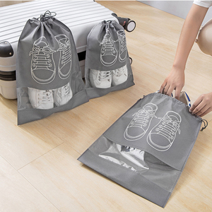 Bolsa de almacenamiento de zapatos reciclable de primera calidad ecológica, organizador de cordón impermeable a prueba de polvo, bolsa de compras de tela no tejida - Product Image 6