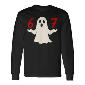 Six Seven Meme 6 7 T-shirt à manches longues pour costume de fantôme d'Halloween - Product Image 1