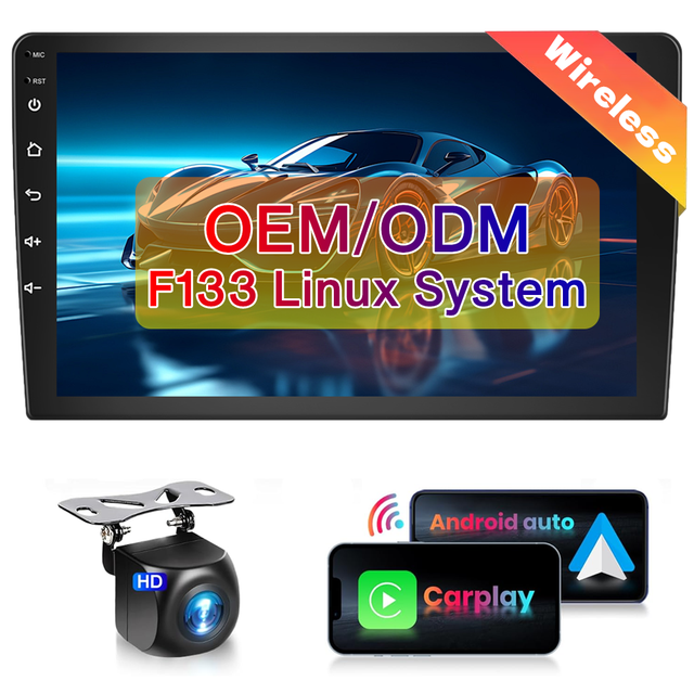 Wireless CarPlay Android Auto 9 Inch F133 Linux Car MP5 Player IPS HD Screen BT FM USB In-Dash Player