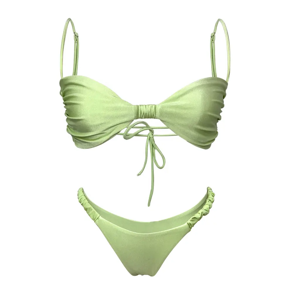 factory custom Recycle swimwear & beachwear bikini set Eco-friendly swimming suit girl beach swimsuit