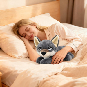 High Quality Lying Down Wolf Plush Toy Cute Stuffed Animal New Snuggly Companion for Hugs and Bedtime a <strong>Joyful</strong> Addition to <strong>Room</strong> - Product Image 4
