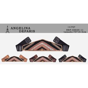 Cintura Angelina Deparis 75x10,5cm in Tessuto Ricamato, Accessorio Moda - Product Image 1