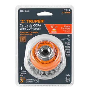BOX 4 Copricatena a 4 Denti, Filo Intrecciato Spesso 3', Asta 5/8'-11, TRUPER - Product Image 3