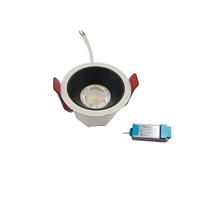 Spot encastré LED COB dimmable 6W avec réflecteur noir pour plafond, idéal pour la maison et les magasins