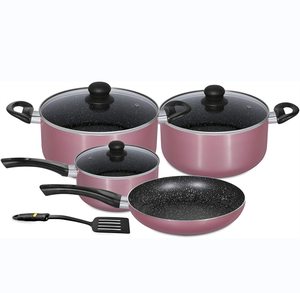 Juego de ollas y sartenes de aluminio <span class=keywords><strong>Telamon</strong></span>, juego de cocina de inducción, utensilios de cocina antiadherentes con mango de baquelita de tacto suave - Product Image 1