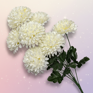 Chrysanthème à sept têtes super <span class=keywords><strong>grand</strong></span> format <span class=keywords><strong>de</strong></span> 13 cm, arrangement floral artificiel moulé par injection, spécialement conçu pour le Qingming - Product Image 4