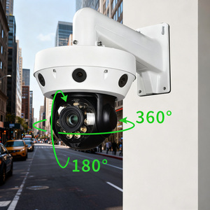 4 cá<span class=keywords><strong>i</strong></span> Ống kính cố định tự động theo dõ<span class=keywords><strong>i</strong></span> Microphone liên kết an ninh đa ống kính 30x zoom quang học toàn cảnh PTZ IP CCTV <span class=keywords><strong>Camera</strong></span> 360 - Product Image 4