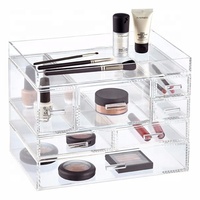 Boîte de rangement acrylique pour cosmétiques Vente en gros Usine Prix clair Bureau Papeterie/accessoires Bureau Tiroir Organisateur Acrylique