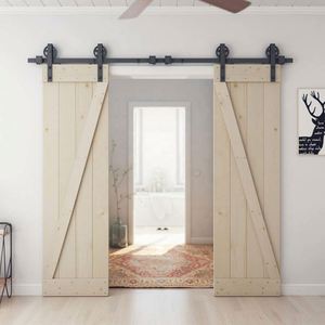 WEKIS Nuevo Juego de Herrajes para Puerta Corredera de Madera Maciza con Diseño Moderno, Apertura Lateral Impermeable para Uso en Hoteles - Product Image 3