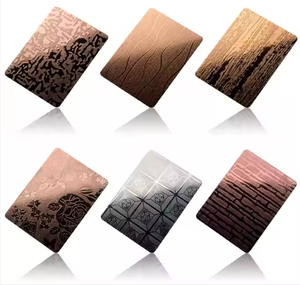 Tôle Métallique Décorative Murale EX689 4x8 pour Ascenseurs, Tôle en Acier Inoxydable avec Revêtement Couleur PVD et Gravure - Product Image 2