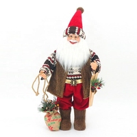 SOTE nouveau Design père noël 24 pouces/60CM rouge marron en peluche sac cadeau de transport planche de Ski ornements décorations de noël