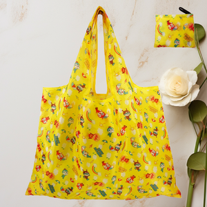 Mailer China Handmade Printed Letter Pattern Foldable <b>Reusable</b> Eco-Friendly 210T Polyester Shopping Tote <b>Bag</b> - Product Image 4