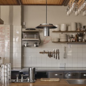 Pendant <b>Light</b> Round E27 <b>LED</b> Adjustable Height For Cafe Restaurant Bar Minimalist Style - Product Image 3