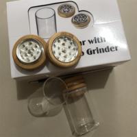 Nouvel arrivage Broyeur à tabac créatif 2 en 1 avec bocal en verre Rangement au design unique Vente en gros pour fumeurs